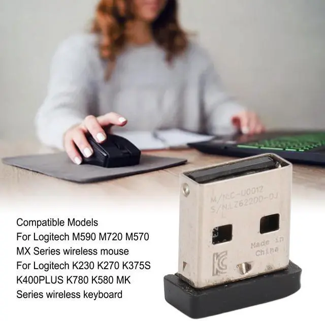 Alt view image 2 of 5 - Replacement USB Receiver for M590 M720 M570 for K230 K270 K375S K400PLUS K780, 2.4 GHz Technology, Plug and Play Mouse Keyboard Receiver Adapter