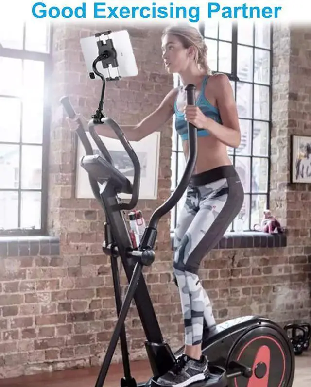 Alt view image 5 of 5 - woleyi Gooseneck Tablet Holder for Spin Bike, Peloton Tablet Mount Exercise Bike Handlebar Stand for Stationary Bicycle, Treadmill, Stroller, Elliptical for iPad Pro Air Mini, Galaxy, 4.7-13" Devices