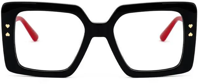 Main image of Zeelool Fashion Oversized Square Blue Light Blocking Glasses for Women Men ZJGA574067-01B Black