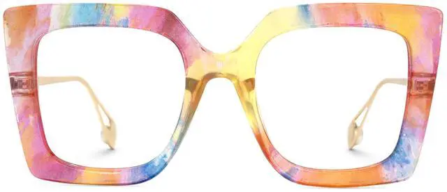 Main image of Zeelool Oversized Thick Blue Light Glasses for Women Square Eyeglasses Anti Blue Light Chic Multicolor Eyewear JGT001892-16B