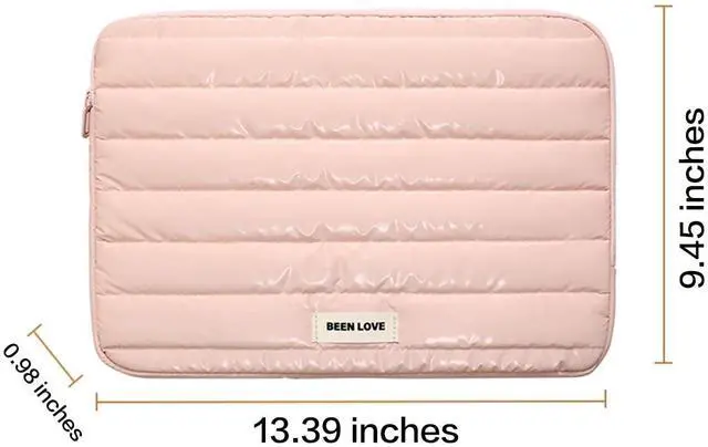 Alt view image 2 of 5 - Teryeefi Laptop Sleeve Bag 13-14 Inch, Fashion Waterproof Soft Laptop Sleeve Case for MacBook Air Pro 13 14 inch, iPad Pro 12.9 Air 13, Dell, Asus, HP for Women Girls - Pink