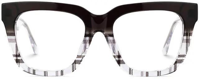 Main image of Zeelool Square Acetate Glasses Retro Eyewear for Women Blue Light Blocking Glasses Anti Eyestrain Glasses ZJGA784822-05 Black