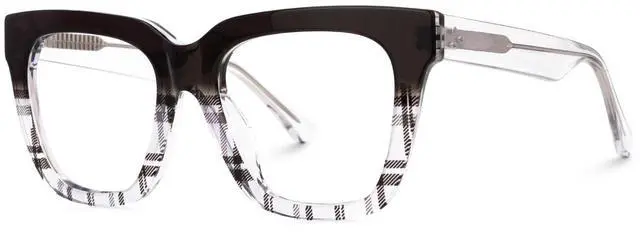 Alt view image 2 of 5 - Zeelool Square Acetate Glasses Retro Eyewear for Women Blue Light Blocking Glasses Anti Eyestrain Glasses ZJGA784822-05 Black