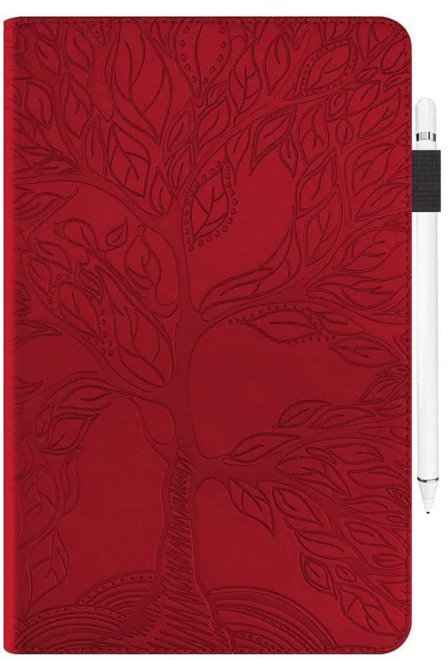 Alt view image 5 of 5 - TIPOYOROO Case for Samsung Galaxy Tab S10 Ultra 2024 /S9 Ultra 14.6 Inch 2023 PU Leather Multi-Angle Viewing Folio Stand Cover with Card Slot Pen Holder for SM-X920/X926B/X910/X916-Red