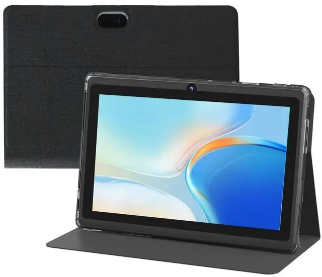 Main image of WUIUHOU 7 inch Android Tablet, 7 inch HD IPS Touchscreent, Quad-Core, 4GB RAM 32GB ROM 1TB Expand, 2MP + 5MP Dual Camera, WiFi 6 Bluetooth 3000 mAh Battery Tab Tablet with Case.