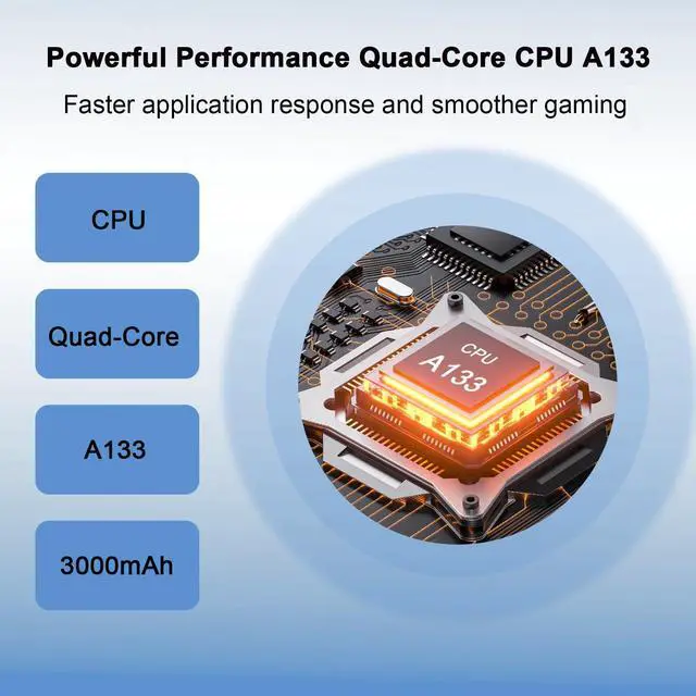 Alt view image 3 of 5 - WUIUHOU 7 inch Android Tablet, 7 inch HD IPS Touchscreent, Quad-Core, 4GB RAM 32GB ROM 1TB Expand, 2MP + 5MP Dual Camera, WiFi 6 Bluetooth 3000 mAh Battery Tab Tablet with Case.