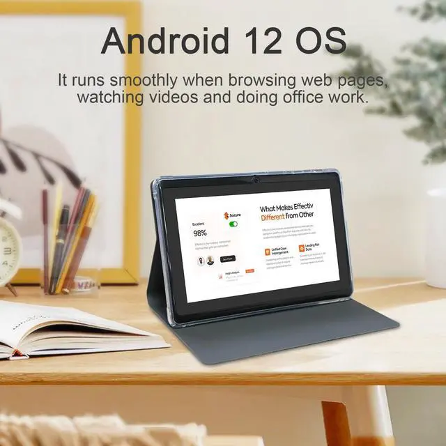 Alt view image 4 of 5 - WUIUHOU 7 inch Android Tablet, 7 inch HD IPS Touchscreent, Quad-Core, 4GB RAM 32GB ROM 1TB Expand, 2MP + 5MP Dual Camera, WiFi 6 Bluetooth 3000 mAh Battery Tab Tablet with Case.