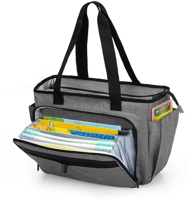 Main image of Trunab Teacher Laptop Tote Bag with Expanding File Folder Pocket, Nurse Utility Tote Bag for Women, Office Laptop Briefcase for Work, College, Nursing