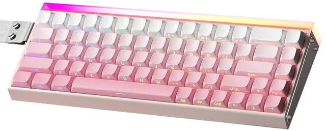 Main image of Aula Hero 68HE Magnetic Switch Gaming Keyboard, 60% Layout Wired Mechanical Keyboard with Adjustable Actuation, RGB Backlit, Side Printed PBT Keycaps, Rapid Trigger Mode, 8K Hz Polling Rate (Pink)
