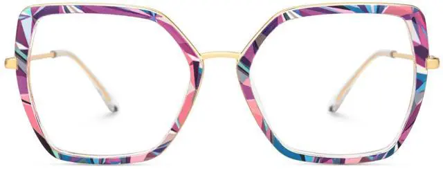 Main image of Zeelool Blue Light Blocking Glasses for Woman, Fashion Glasses Computer Eyeglasses Anti UV, Eyestrain & Glare Eyewear with Spring Hinge Keller ZJGX344755-05B