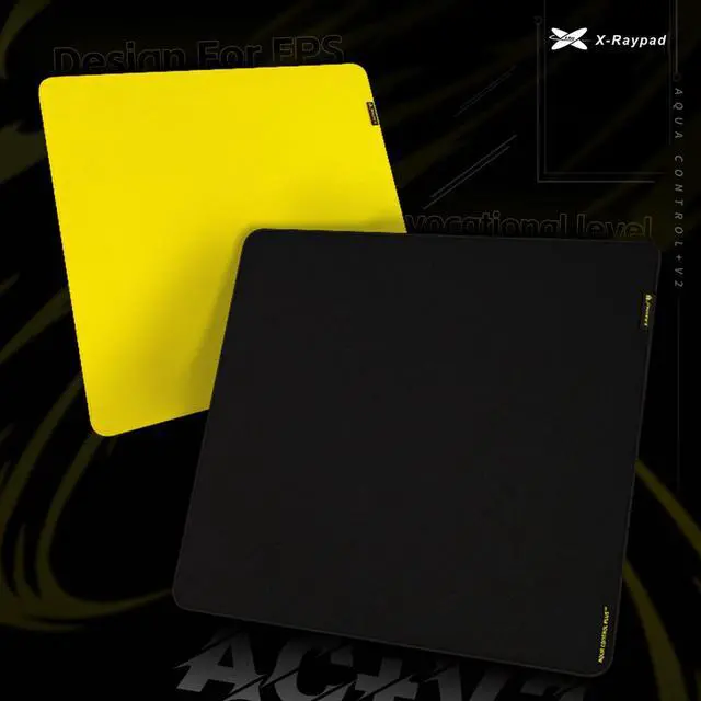 Alt view image 2 of 5 - X-Raypad Aqua Control Plus Yellowbee & Blackbee AC+ V2 Gaming Mousepad, Consistent X and Y Glide, Designed for Fps Players with Low DPI Requirements (AC+ v2 Yelllowbee, 450 * 400 * 4mm)