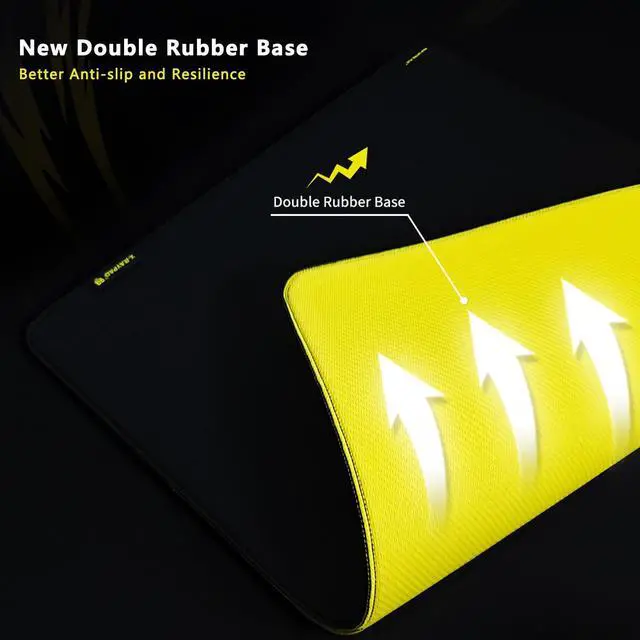 Alt view image 4 of 5 - X-Raypad Aqua Control Plus Yellowbee & Blackbee AC+ V2 Gaming Mousepad, Consistent X and Y Glide, Designed for Fps Players with Low DPI Requirements (AC+ v2 Yelllowbee, 450 * 400 * 4mm)