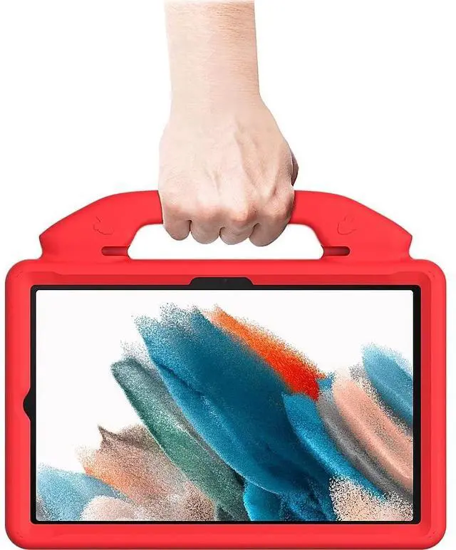 Alt view image 3 of 5 - SaharaCase YES! Series KidProof Case for Samsung Galaxy Tab A8 10.5 Inch (2021) [Shockproof Bumper] Rugged Child Protection Antislip Integrated Kickstand (Red)