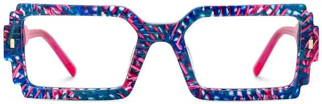 Main image of Zeelool Blue Light Glasses for Women Blue Eyeglasses Frames with Spring Hinges Rectangle Bluelight Blocking Eyewear JGA976890-01B