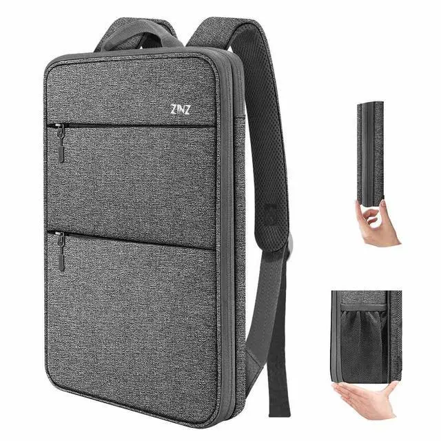 Main image of ZINZ Slim & Expandable Laptop Backpack 15 15.6 16 Inch Sleeve with USB Port, Spill-Resistant Notebooks Bag Case for Most 14-16 Inch MacBooks Surface-Books Dell HP Lenovo Asus Computers,D01G02