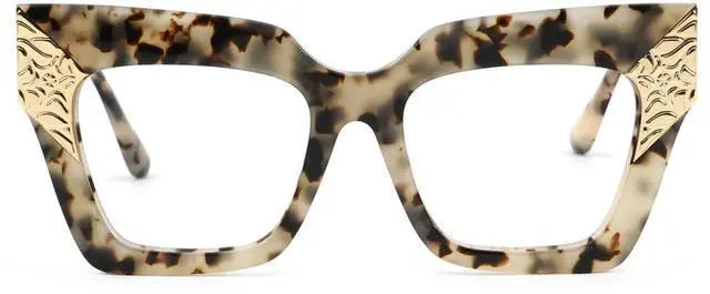 Alt view image 2 of 5 - Zeelool Retro Oversized Square Blue Light Blocking Glasses ZJGA652634-01B Tortoise