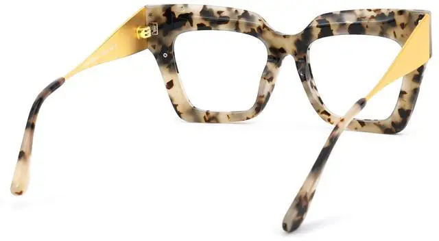 Alt view image 4 of 5 - Zeelool Retro Oversized Square Blue Light Blocking Glasses ZJGA652634-01B Tortoise