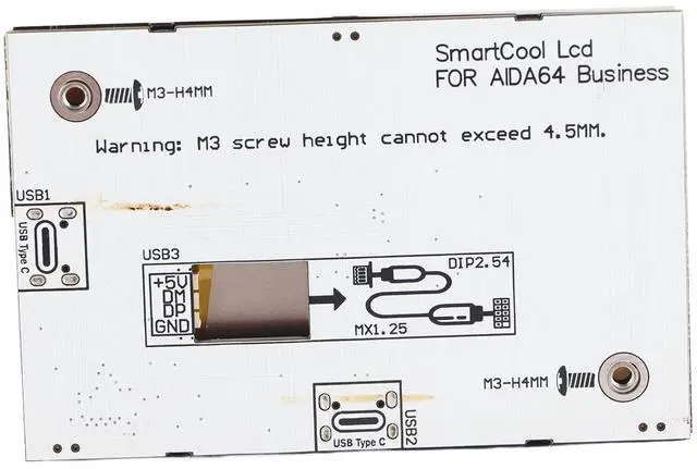 Alt view image 5 of 5 - YWBL-WH USB Mini Screen, Portable Monitor 3.5in USB Screen 360 Degree Rotation Full Viewing Angle Multi Theme Energy Saving, Single Board Computers