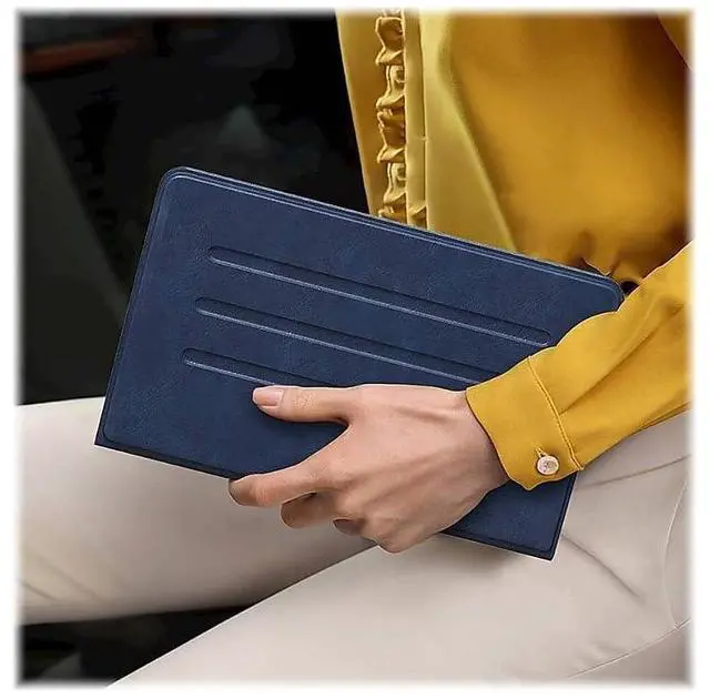 Alt view image 4 of 5 - SaharaCase Multi-Angle Folio Case for Samsung Galaxy Tab A7 Lite (2021) [Shockproof Bumper] Rugged Antislip Grip Slim Fit Kickstand (Blue)