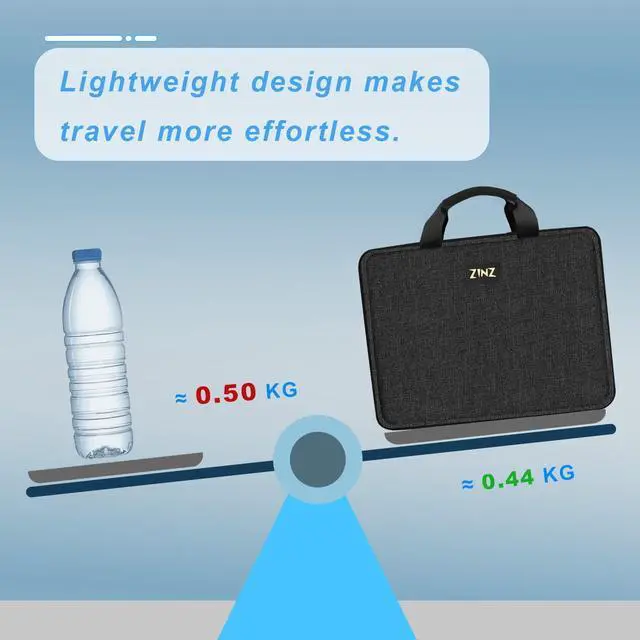 Alt view image 5 of 5 - ZINZ Slim Expandable Laptop Case 15.6 Inch Sleeve Upgraded Protective Durable Recycled Carrying Case Compatible with MacBook 15" & 16" and Most 15" 15.6" 16" Notebook,B01K01