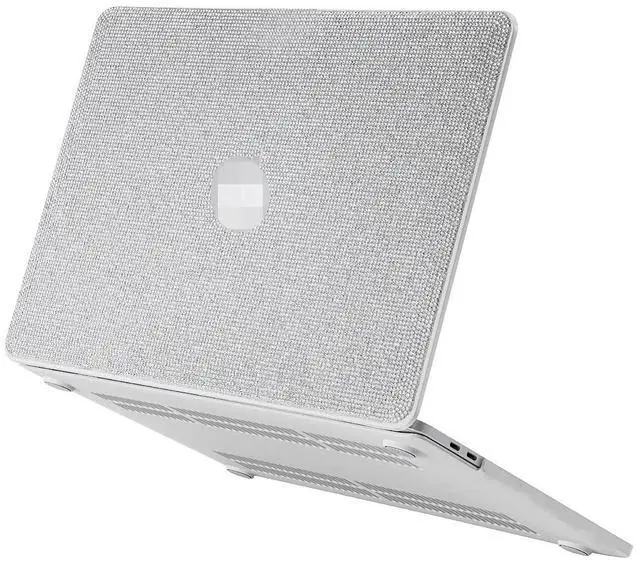 Main image of Rhinestone Bling MacBook Case Compatible with MacBook Air 13.6 inch Case 2022 2024 A2681 A3113 M2,Clip Retina Display and Touch ID, Laptop Plastic Hard Shell Case (MacBook Air 13.6 inch, White)