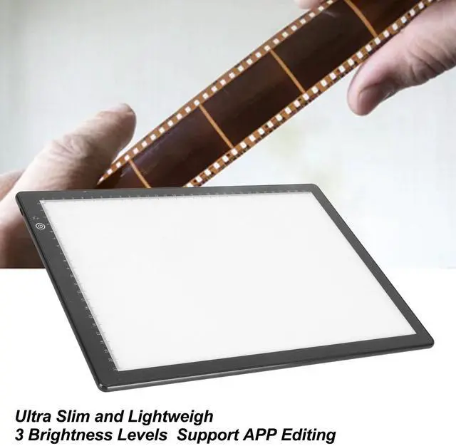 Alt view image 2 of 5 - Slide Viewer Light Box, Ultra Thin Film Negatives & Old Slides Scanning Light Box with 3 Adjustable Brightness, USB Powered Slide Viewer Light Pad for Artist Sketching