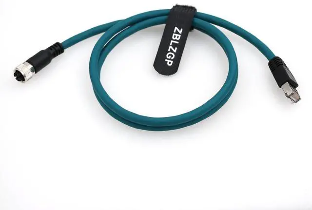 Alt view image 5 of 5 - ZBLZGP Flexible Wiring M12 8 Pin Female X-Code RJ45 Cable 1M for Industrial Automation