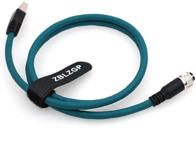 Alt view image 4 of 5 - ZBLZGP Flexible Wiring M12 8 Pin Female X-Code RJ45 Cable 1M for Industrial Automation