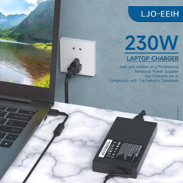 Alt view image 3 of 5 - 20V 11.5A 230w AC Adapter for Lenovo Legion Y7000 Y7000P Y9000K Y520 Y520-15 R720 Y92, PN: ADL230NLC3A 01FR046 SA10M42756 SA10E75805 PA-1231-12LA ADL230NDC3A 01FR044 Laptop Power Adapter Supply Cord