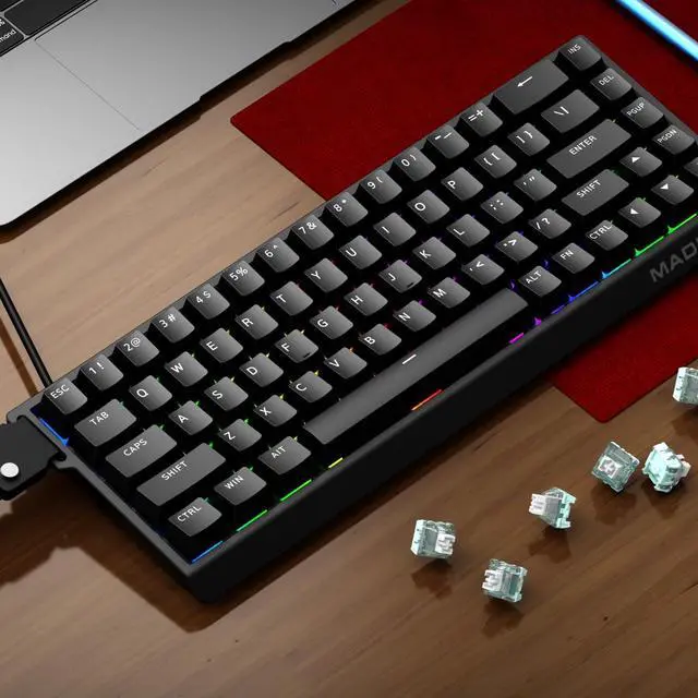 Alt view image 5 of 5 - ZMX MADLIONS MAD 68 HE Magnetic Switch RGB Gaming Keyboard,65% Hall Effect Rapid Trigger Adjustable Actuation Hot Swap Wired Mechanical Keyboard with PBT Keycaps PC/Mac Gamer (Black)