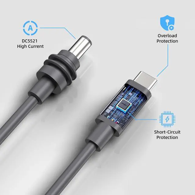 Alt view image 4 of 5 - Starlink Mini Cable - Waterproof 32FT Starlink Mini USB C Cable, Works with 100W+ PD Source, Compatible Starlink Mini Accessories, 10M Starlink Mini Power Cable for Reliable Performance