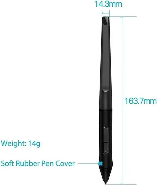 Alt view image 2 of 5 - PW500 Battery-Free Stylus Pen for Huion KAMVAS Pro 22 Inspiroy Q11K V2 Q620M GT-221 GT2201 Graphic Tablet Drawing Digital Pen Touch Screen Active Laptop Stylus S-Pen
