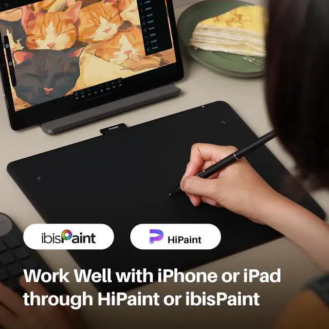 Alt view image 5 of 5 - HUION Inspiroy Frego Medium Wireless Drawing Tablet, 10 x 6.25 inch Bluetooth Graphics Tablet, Portable for Design, Writing, Photo Editing, Teaching, Compatible with Windows, Mac, Android and Linux