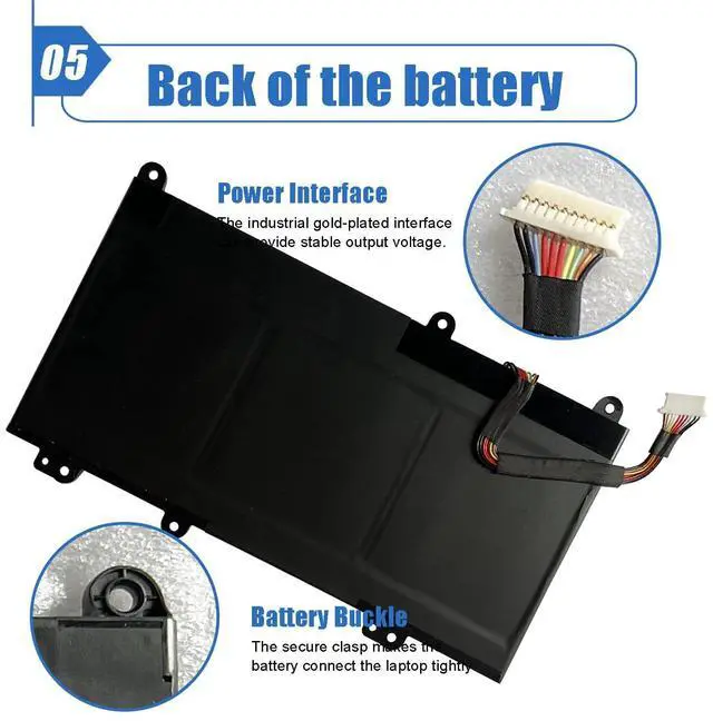 Alt view image 5 of 5 - 849048-421 SG03XL 849314-850 Battery 11.5V 41.5Wh for HP Envy M7 17T-U100 Series M7-U109DX M7-U009DX 17-U011NR W2K87UA 17-U110NR W289UA 17-U275CL 17-U177CL 849315-856 W2K88UA W2K86UA Laptop Battery