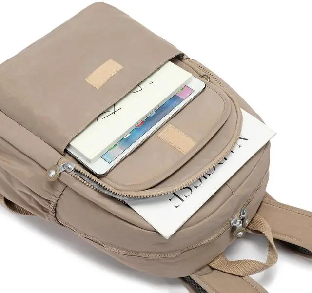 Alt view image 5 of 5 - Vendra Moka Compact Hiking Nylon Waterproof Laptop Backpack Purse for Women and Men, Small Lightweight Travel Casual Outdoor Dayback