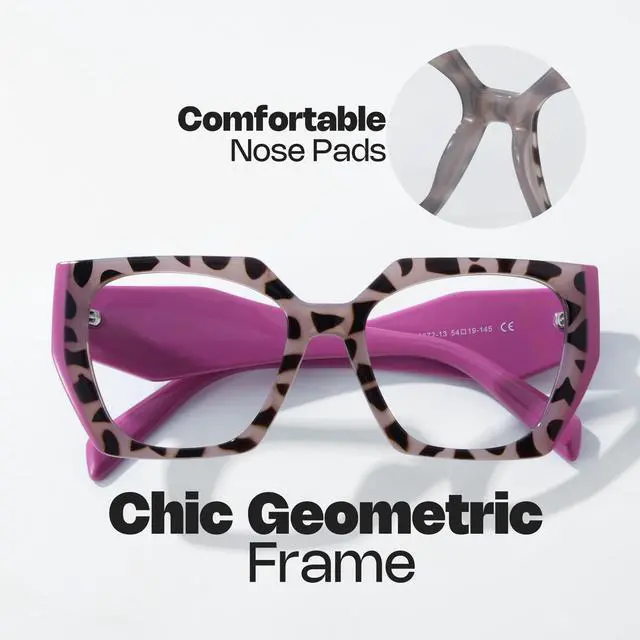 Alt view image 5 of 5 - Zeelool Vintage Geometric Blue Light Blocking Glasses for Women Sileidy ZJGP909372-13 Tortoise