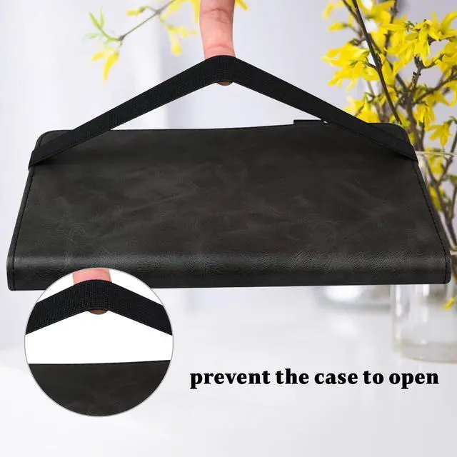 Alt view image 5 of 5 - VODEFOX for All-New Kindle Fire HD 10 Tablet Case 13th Generation 2023 Release 10.1", PU Leather Folio Stand Solid Business Cover with Card Slots for Fire HD10 & HD 10 Plus Tablet 2023 - Black