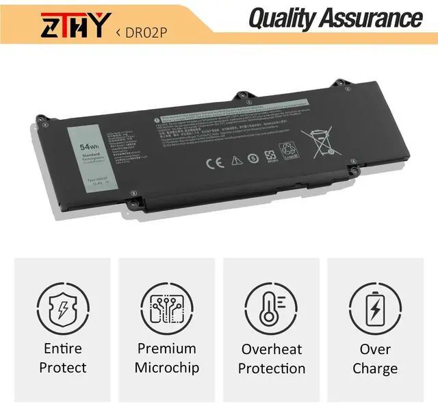 Alt view image 5 of 5 - DR02P R73TC 54Wh 3Cell Laptop Battery Replacement for Dell Latitude 3440 5440 5450 5540 5550 7455 Precision 3480 3490 3580 3590 P127F P127F001 P169G P169G001 P181G P182G 2X1V9 803W6 0803W6 GRWKG JTG7N