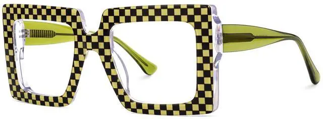 Main image of VOOGLAM Oversize Square Blue Light Glasses for Women Anti Eyestrain Dry Eyes Computer Phone TV Eyewear Green Ferial GJGA797438-04