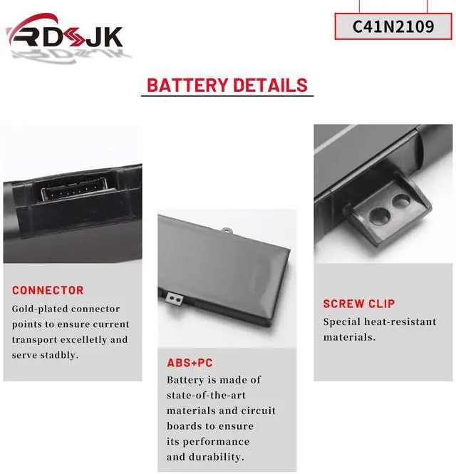 Alt view image 5 of 5 - C41N2109 Laptop Battery for ASUS Rog Flow X16 GV601RE GV601RW GV601RM GV601VI GV601VU GV601VV Strix G16 G614JI G614JU G614JV G614JZ G18 G814JI G814JU G814JV ROG Zephyrus M16 GU604VI GU604VY GU604VZ