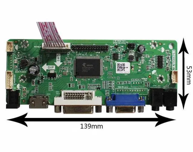 Alt view image 3 of 5 - VSDISPLAY VGA DVI Audio LCD Controller Board for 21.5" 23.8" 1920x1080 30Pin LCD Screen T215HVN01.0 M215HW03 V1 V2 M215HGE-L23 M215HTN01.1 LM238WF5-SSA1 LM238WF1-SLE3