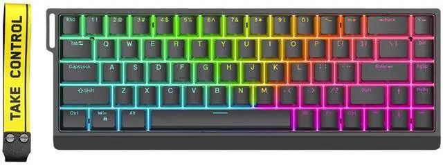 Main image of ZUOYA HE65 Rapid Trigger Gaming Keyboard,Magnetic Switch Hall Effect Hyper-Fast Adjustable Actuation 8K Hz Polling Rate Gasket-Mounted 65% Compact RGB HotSwap Wired Mechanical Keyboard (Black)