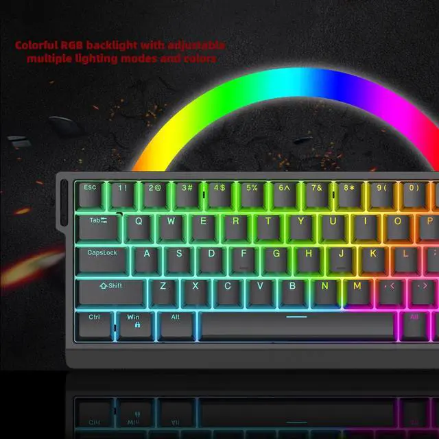 Alt view image 5 of 5 - ZUOYA HE65 Rapid Trigger Gaming Keyboard,Magnetic Switch Hall Effect Hyper-Fast Adjustable Actuation 8K Hz Polling Rate Gasket-Mounted 65% Compact RGB HotSwap Wired Mechanical Keyboard (Black)