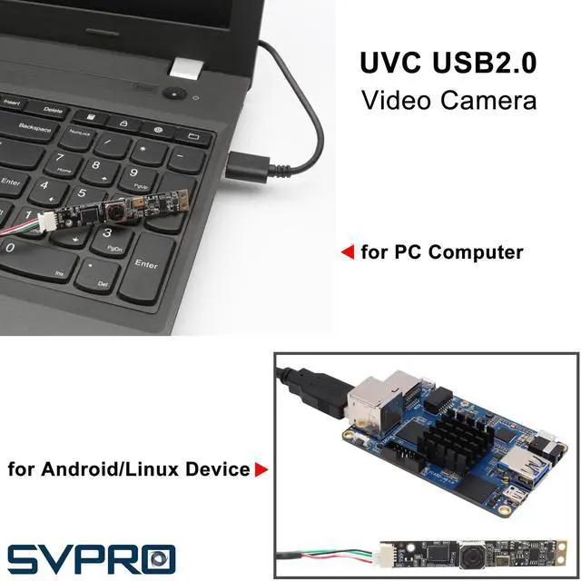 Alt view image 2 of 5 - SVPRO 8MP Autofocus USB Camera With Microphone for Computer - UVC USB2.0 Mini Lightburn Micro USB PC Module With Audio Video - Laser Engraver Webcam Board