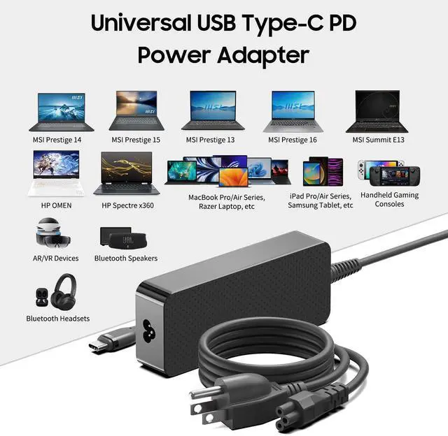 Alt view image 3 of 5 - CASIMY 140W USB C GaN III Charger PD3.1 28V5A Power Adapter for HP OMEN Transcend Laptop HP Spectre x360, Msi Summit E16 AI Studio Msi Prestige 14 16, eero PoE Gateway, MacBook Pro 16 15 14 M1 M2 M3