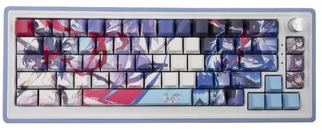 Alt view image 2 of 5 - Benemate Honkai Seele Keycaps, 108 + 27 Backlit keycap Set, 5-Side Dye-Sublimation PBT Keycaps, Cherry Profile Custom Keycaps for DIY Cherry MX Mechanical Gaming Keyboards