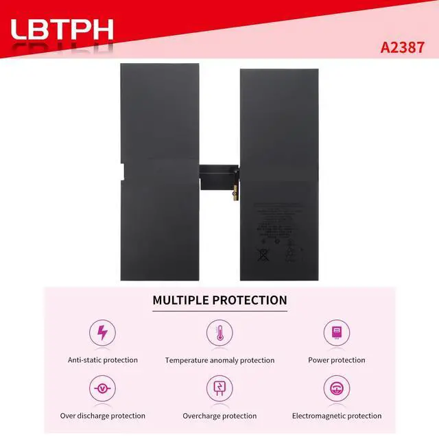 Alt view image 5 of 5 - LBTPH A2387 Battery Replacement Compatible for iPad Pro 12.9 2021, for iPad Pro 5th Gen 12.9 2021 A2378 A2379 A2461 A2462 MHNK3LL/A MHNH3LL/A 3.82V 40.11Wh/10500mAh