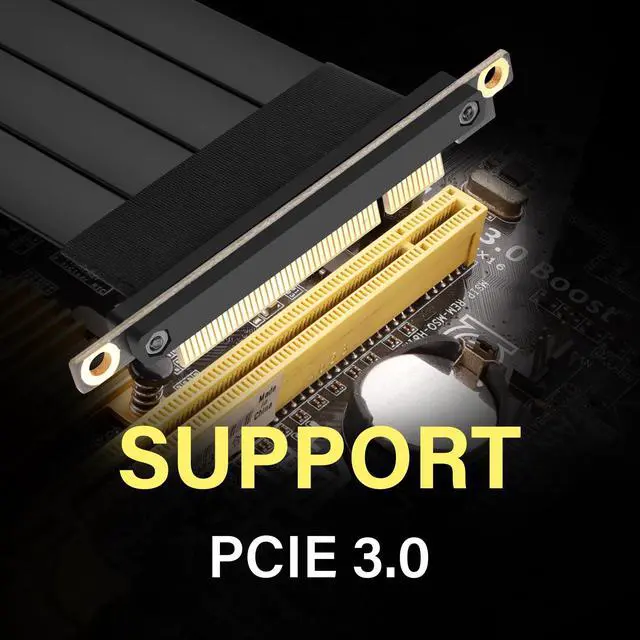 Alt view image 5 of 5 - SinLoon PCIe 3.0 X8 Extension Cable PCI-E 8X Male to Female Riser Cable 25CM (90 Degree M/F)