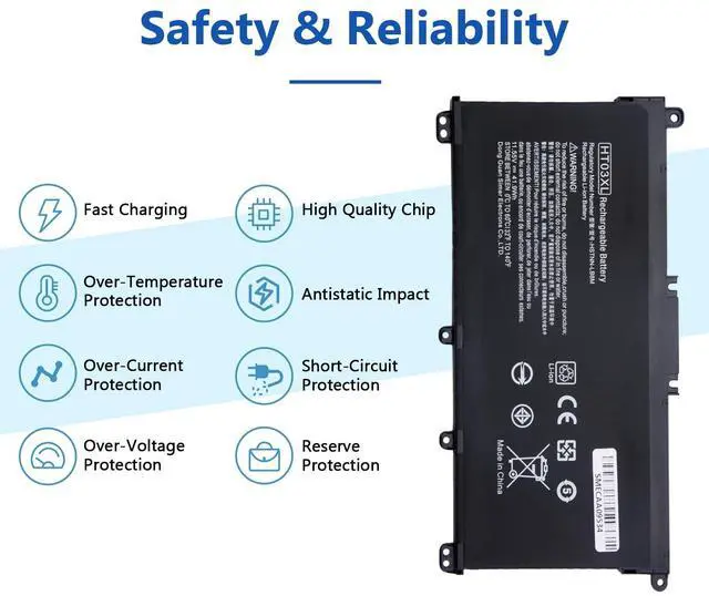 Alt view image 3 of 5 - DJW HT03XL Laptop Battery for HP L11119-855 14M-DH1003DX 14M-DH0003DX HP Pavilion 14-CE 14-CF 14-DF 15-CS 15-DA 15-DB 15-DW 17-by 17-CA 15T-DA000 15-DA0014DX 15T-CS200 15-CW1XXX 15T-CS300 LPD1071