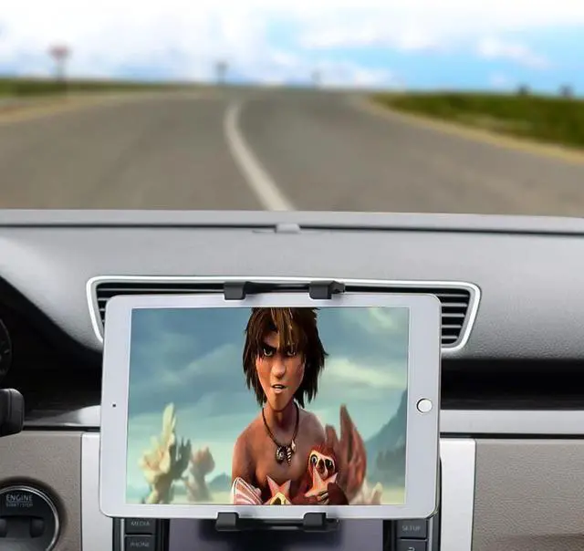 Alt view image 5 of 5 - woleyi CD Slot Tablet Car Mount, CD Player iPad Mount Holder, Adjustable Tablet Mount for Car, Compatible with iPad Pro 12.9 Air Mini, Galaxy Tabs, Surface Pro/Go, 5.5"-13" iPhone, Tablets and Devices